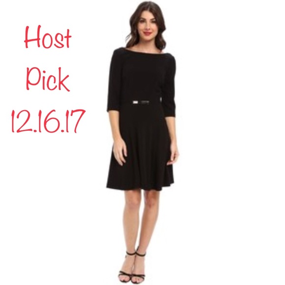 Tahari Dresses & Skirts - 🎉 HP! 🆕 Tahari Black Fit & Flare Jersey Dress